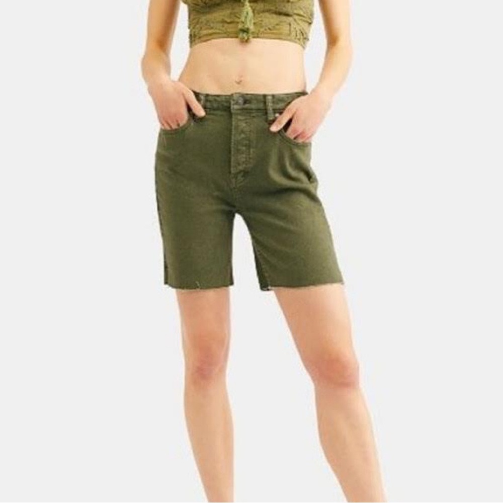 Free People Avery Bermuda Army Shorts